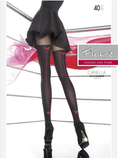 Canella Collants 40 DEN – Noir – Fiore – vue 1