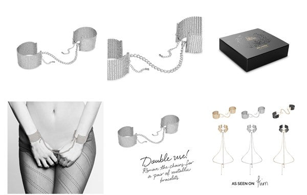 Desir Métallique - Menottes Bracelets - Argent – Bijoux Indiscrets – vue 3