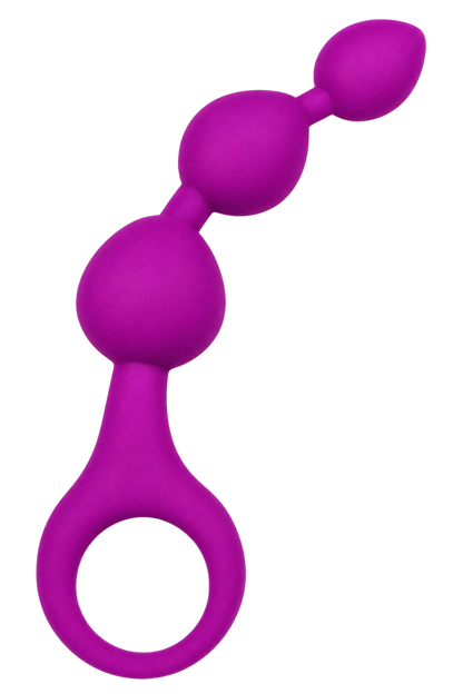 Chapelet anal fuchsia 3 boules en silicone – Pocket Pleasure – vue 1