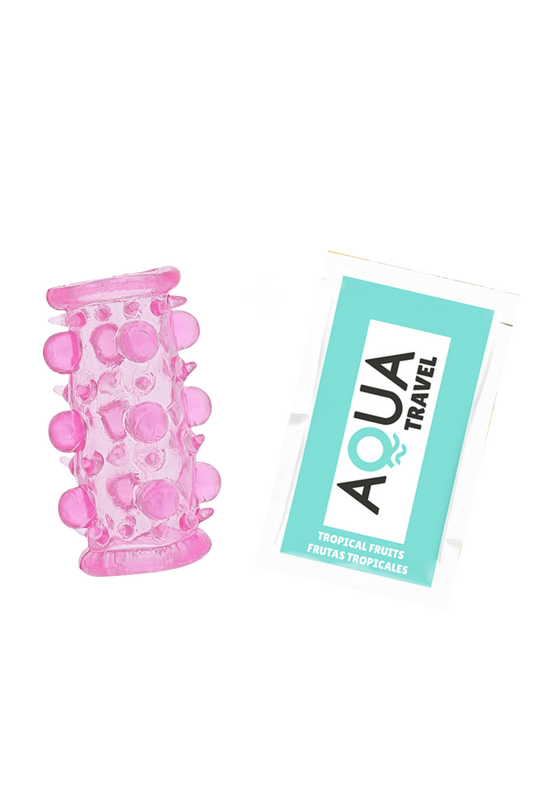 Gaine Pénienne Picots Rose 1 dosette lubrifiant — Pocket Pleasure – Pocket Pleasure – vue 1