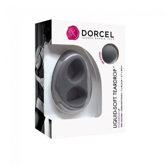 Cockring Liquid-soft ultra doux – Gris – Dorcel – vue 2