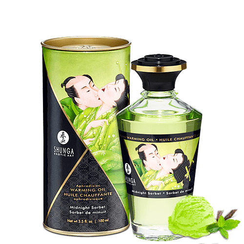 Huile chauffante aphrodisiaque - Sorbet de minuit 100ml – Shunga – vue 1