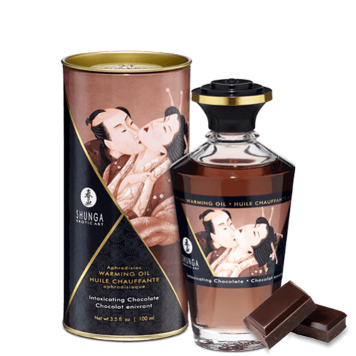 Huile chauffante aphrodisiaque - Chocolat enivrant 100ml – Shunga – vue 1