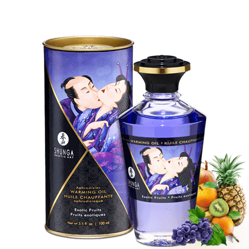 Huile chauffante aphrodisiaque - Fruits exotiques 100ml – Shunga – vue 1