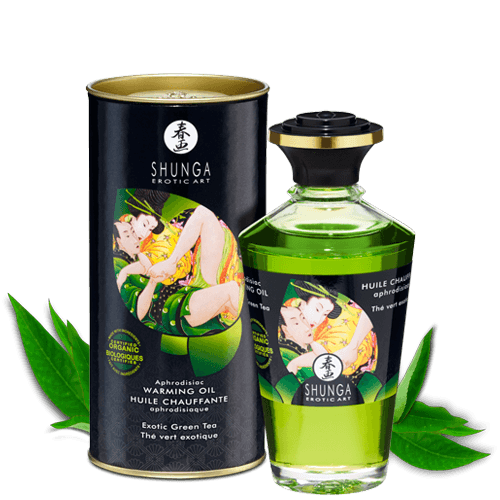 Huile aphrodisiaque organique - Thé vert exotique – Shunga – vue 1