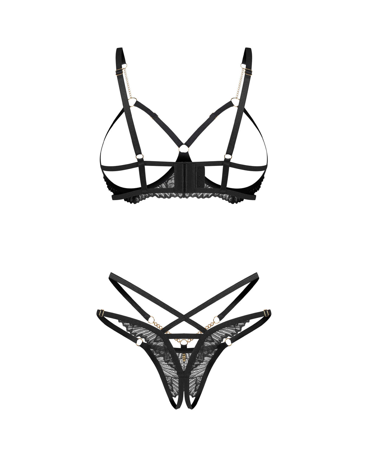 Matildea ensemble lingerie ouvert noir – Obsessive
