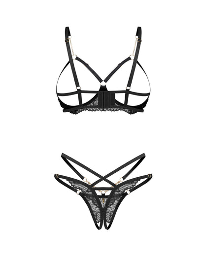 Matildea ensemble lingerie ouvert noir – Obsessive