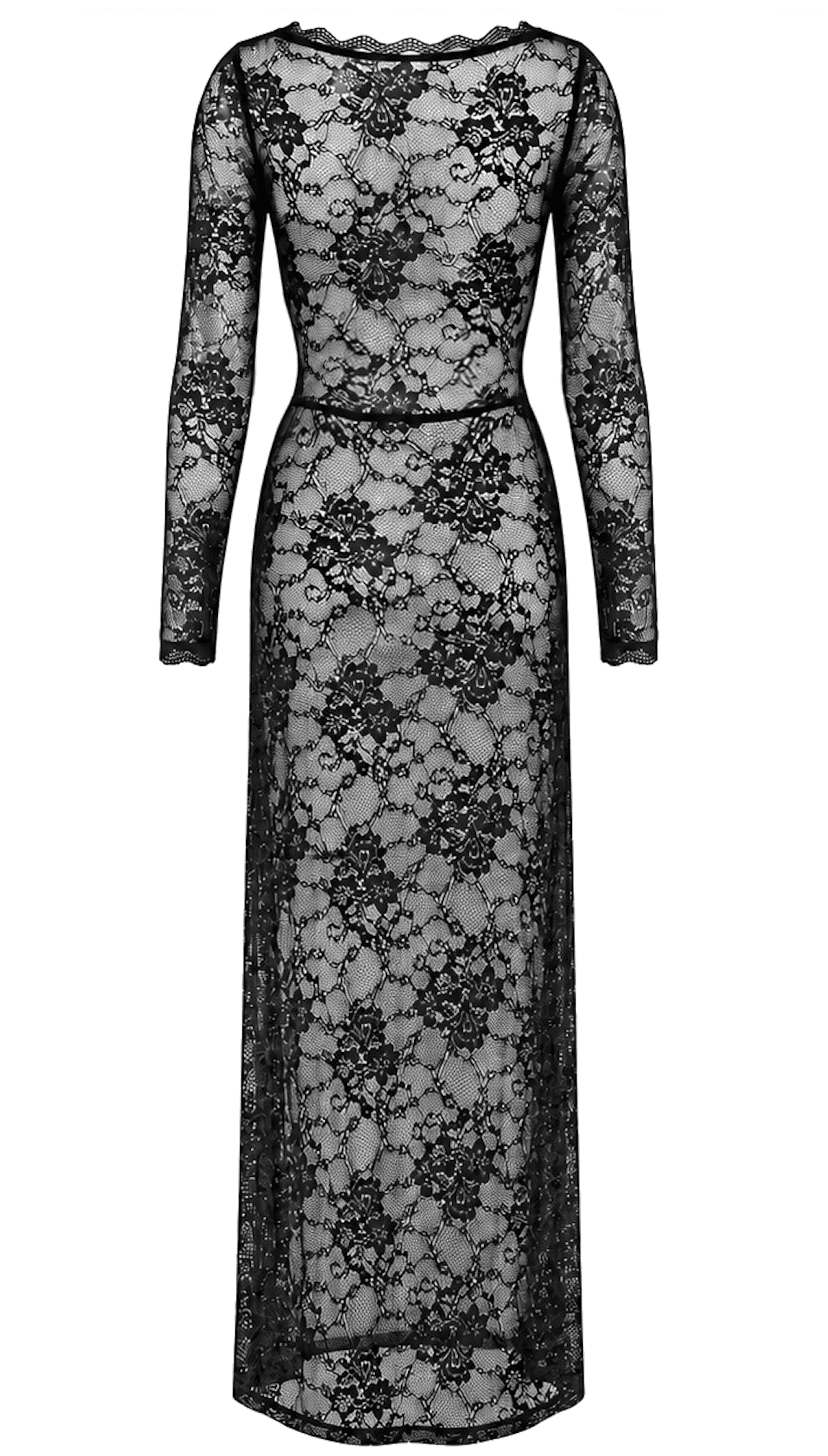 F405 One more kiss robe longue – Noir Handmade