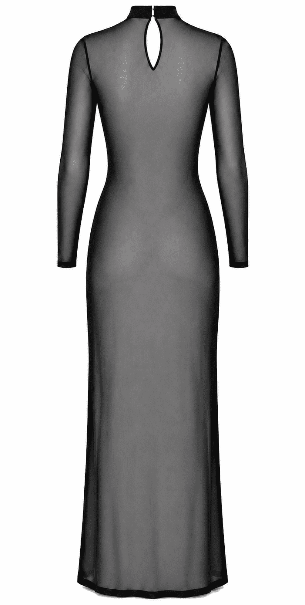 F410 Do Not Disturb robe longue à laçage – Noir Handmade