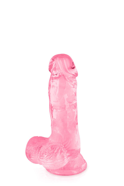 Gode jelly rose ventouse taille S 15.3cm