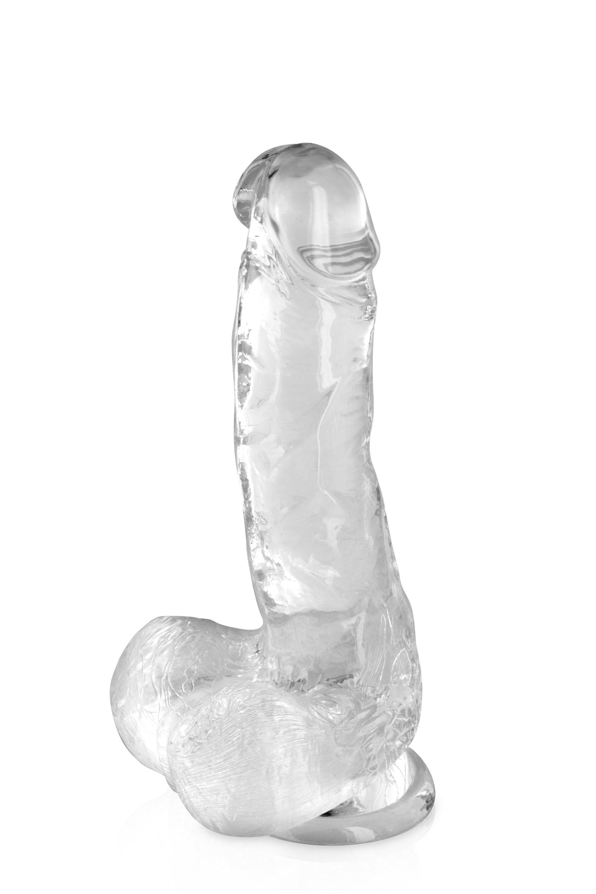 Gode jelly transparent ventouse taille M 17.5cm