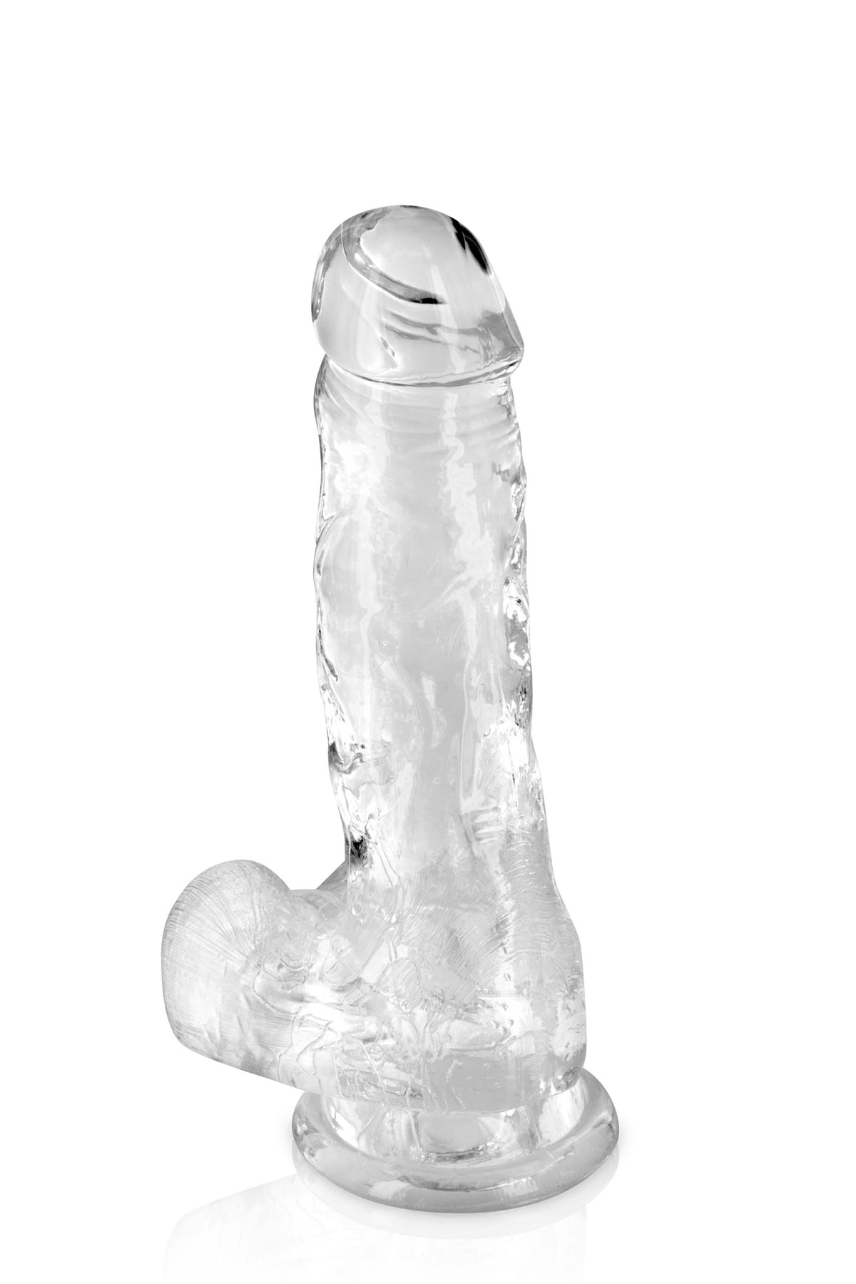 Gode jelly transparent ventouse taille M 17.5cm