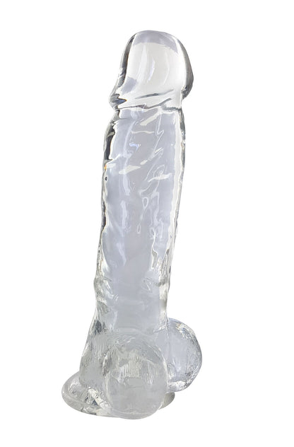 Gode jelly transparent ventouse taille XL 22cm