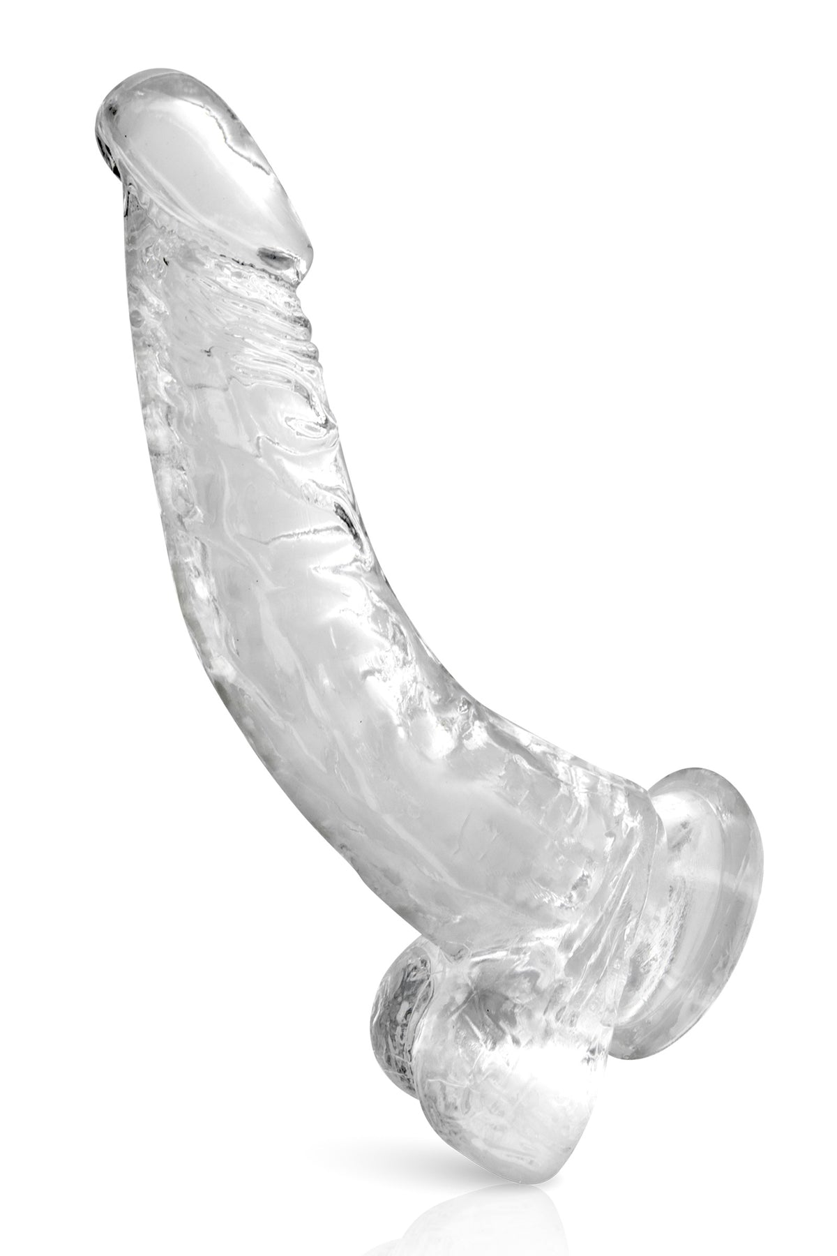 Gode jelly courbe transparent ventouse taille XL 22cm