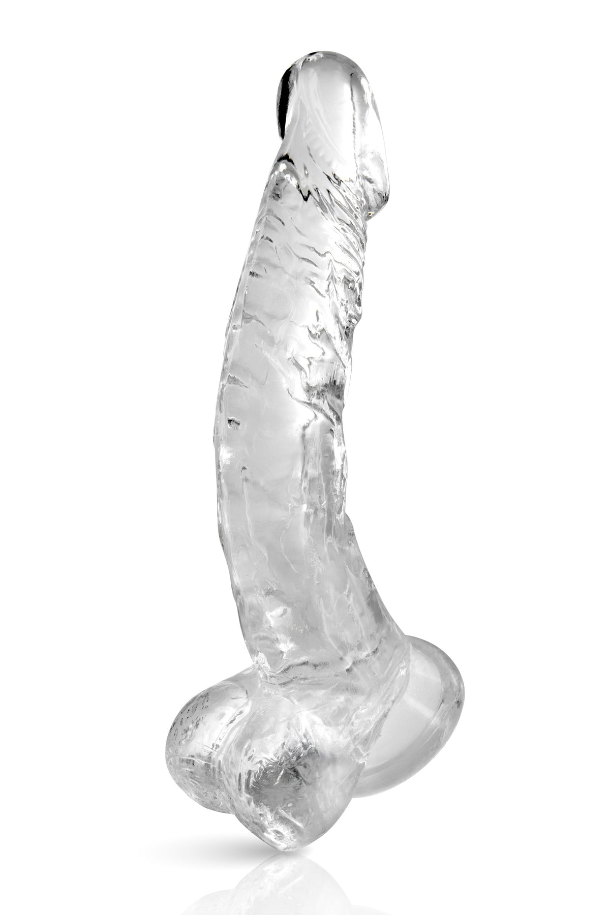 Gode jelly courbe transparent ventouse taille XL 22cm