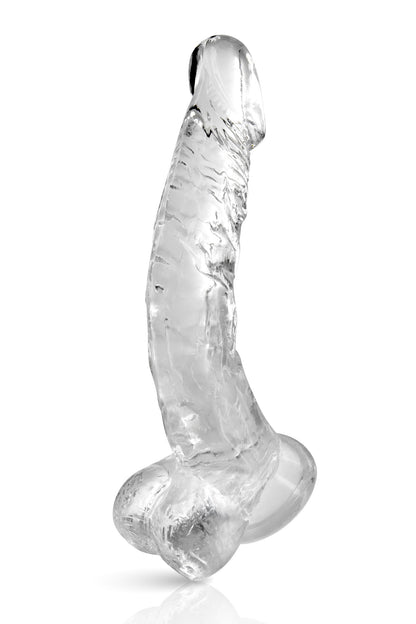 Gode jelly courbe transparent ventouse taille XL 22cm