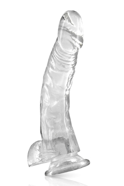 Gode jelly courbe transparent ventouse taille XL 22cm