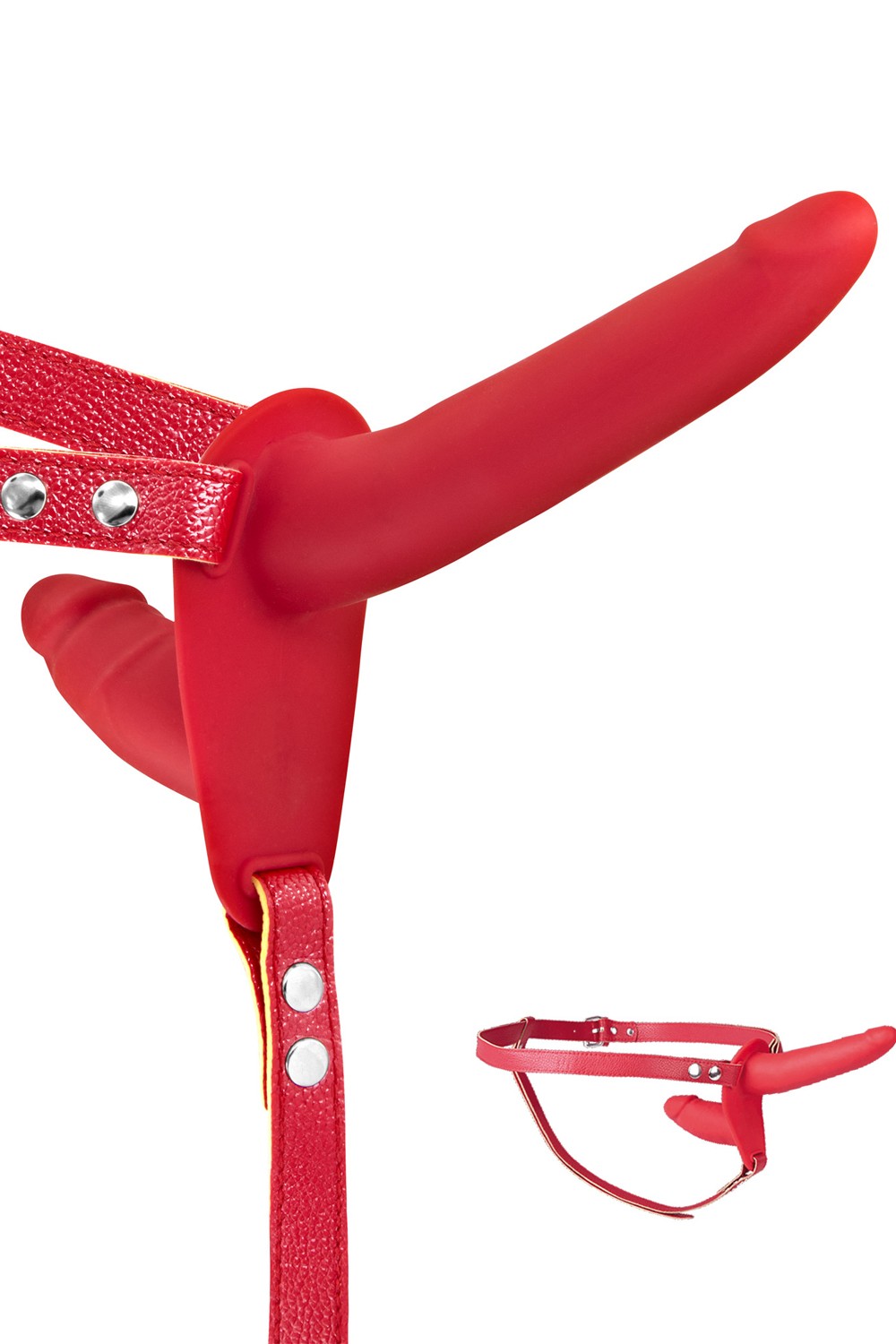 Double gode ceinture rouge