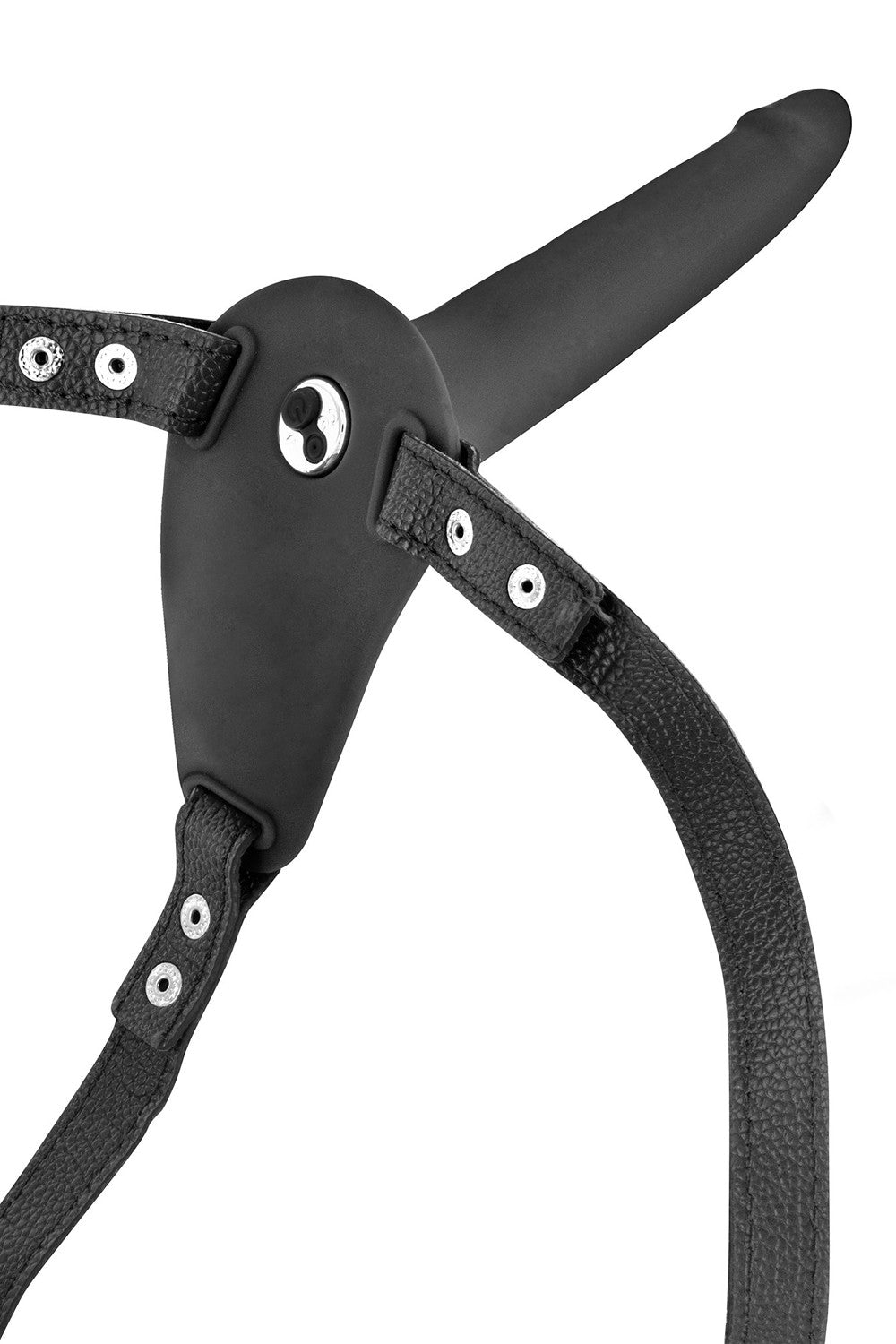 Gode ceinture vibrant noir USB