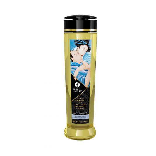 Huile de massage érotique – Adorable – Frissons de coco – 240 ml – Shunga – vue 1