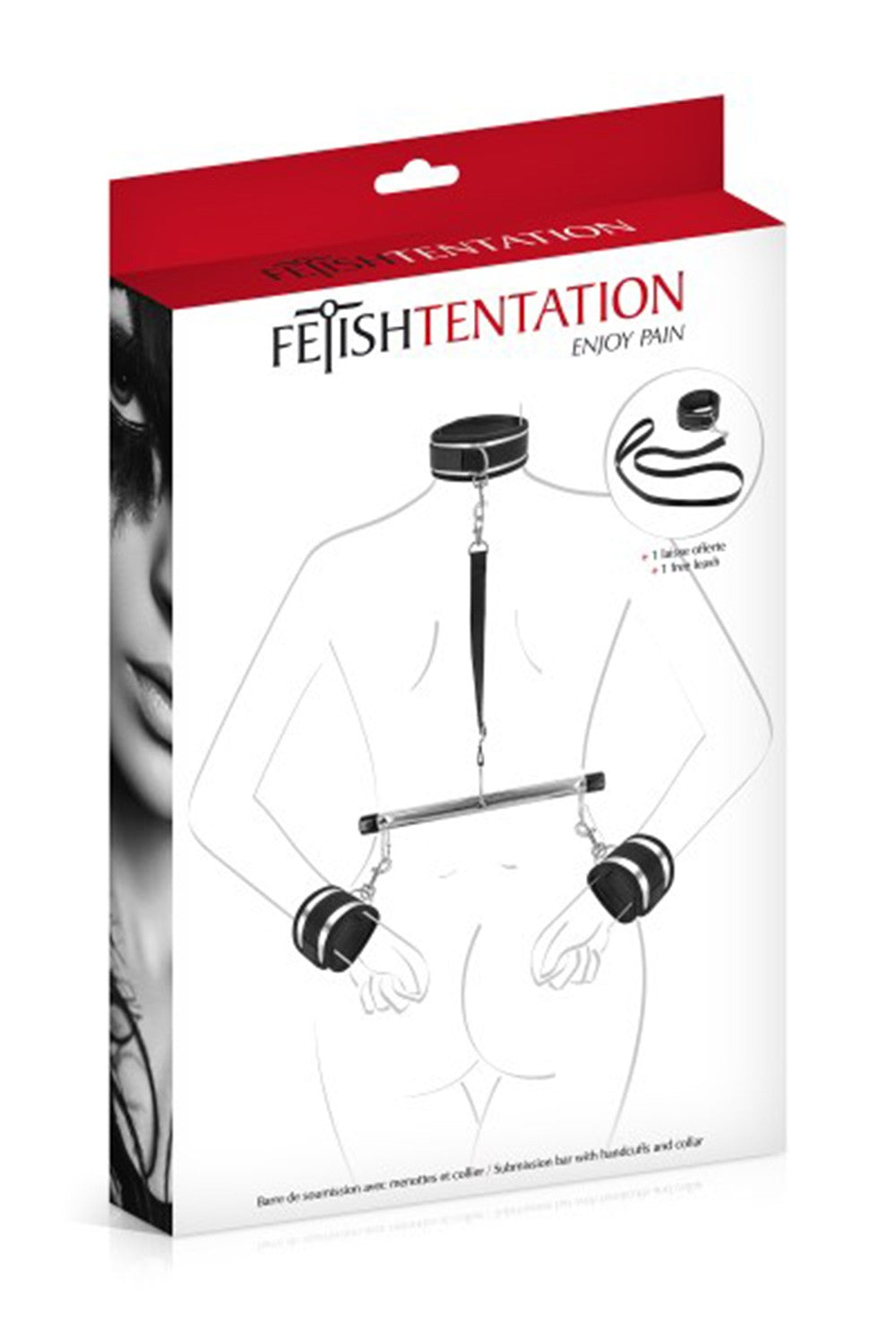 Barre de soumission avec menottes et collier Fetish Tentation