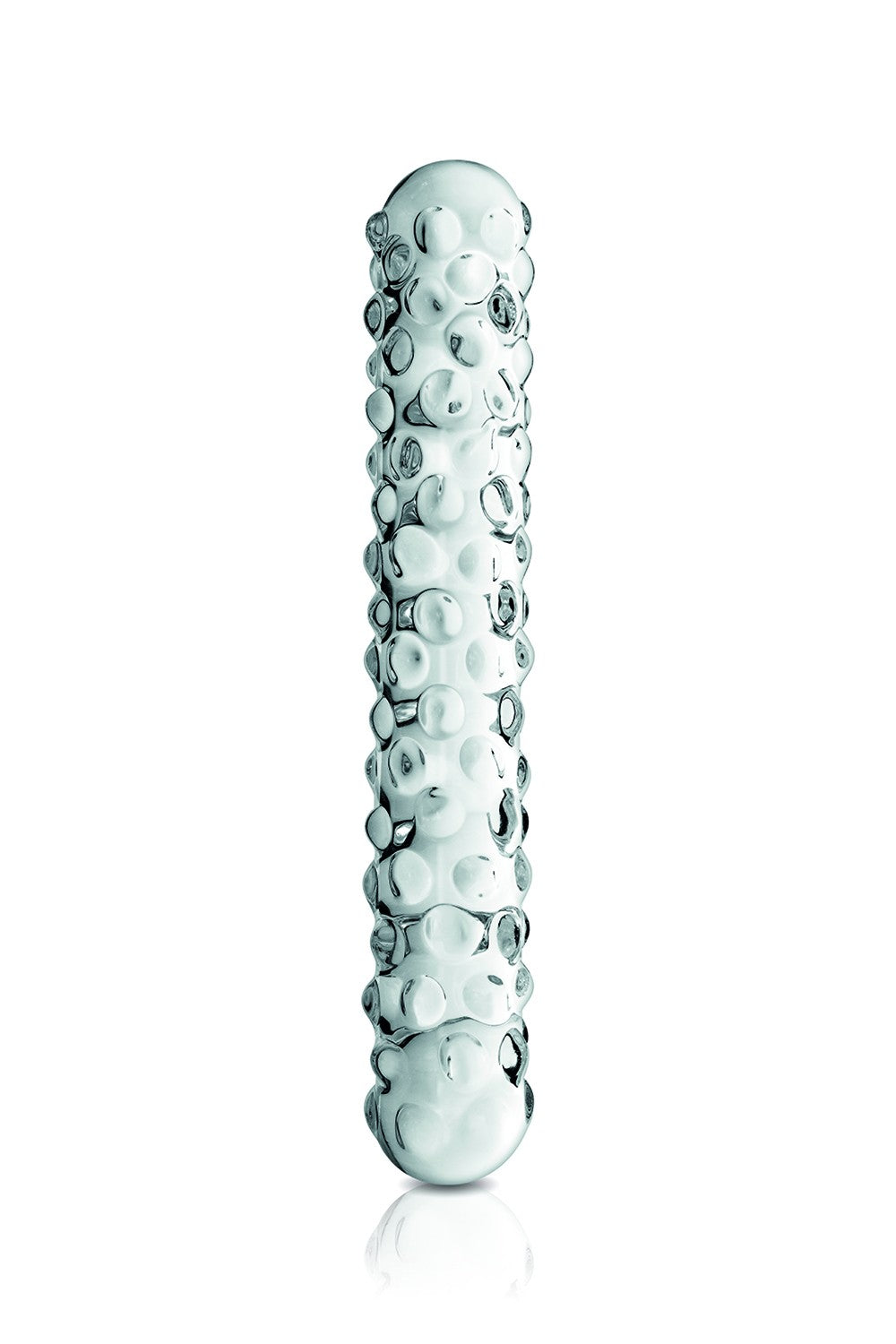 Gode en verre transparent perlé n°6 Glossy