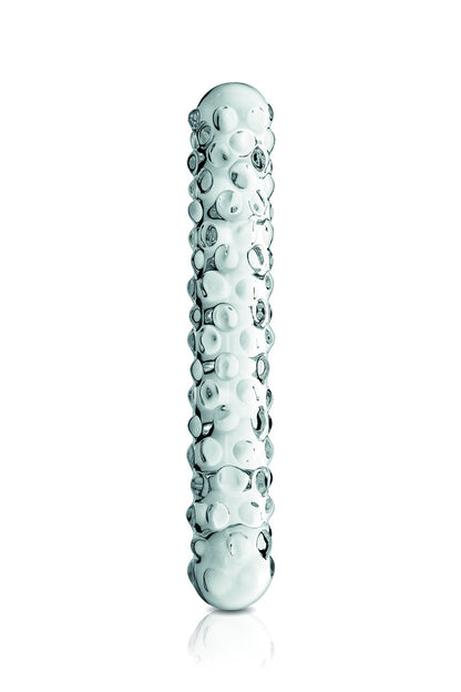 Gode en verre transparent perlé n°6 Glossy