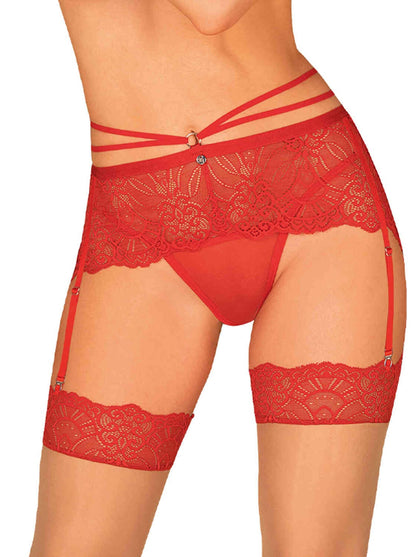Loventy Porte-jarretelles – Rouge – Obsessive – vue 1