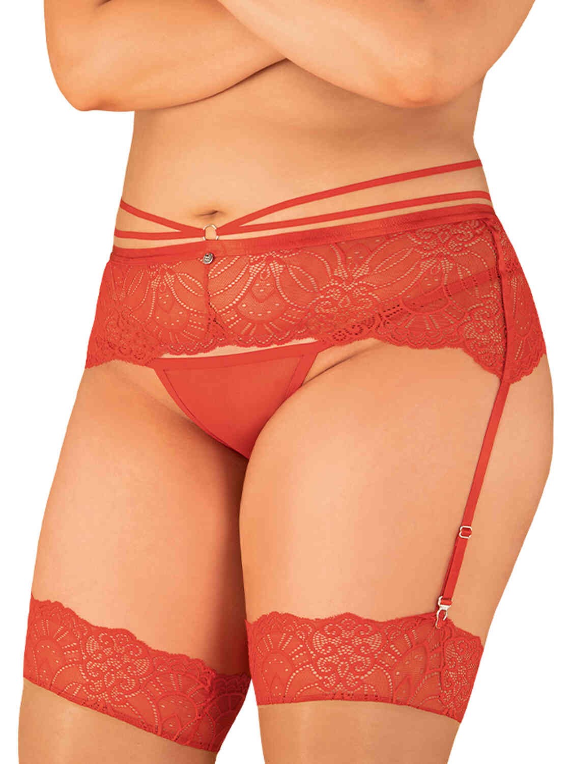 Loventy Porte-jarretelles – Rouge – Obsessive – vue 5
