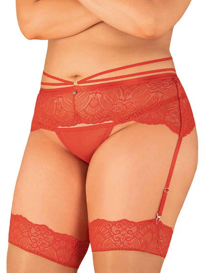 Loventy Porte-jarretelles – Rouge – Obsessive – vue 5