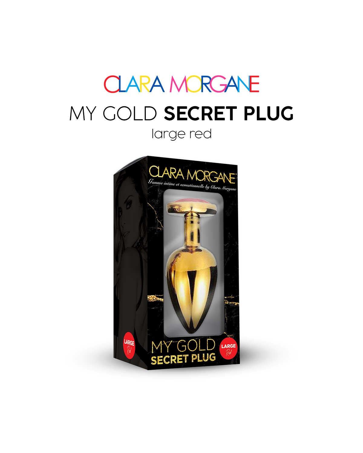 My Gold Secret Plug - Rouge – Clara Morgane – vue 3