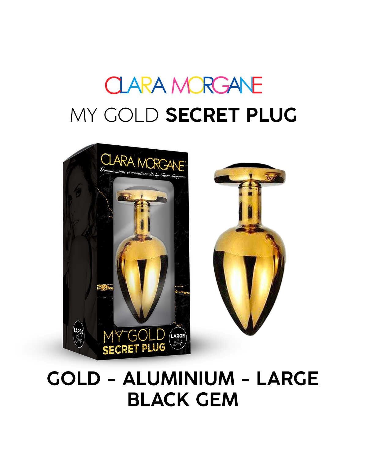 My Gold Secret Plug - Noir – Clara Morgane – vue 1