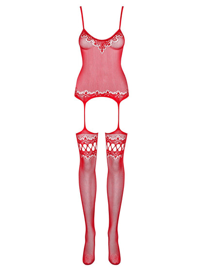 F214 Bodystocking – Rouge – Obsessive – vue 5