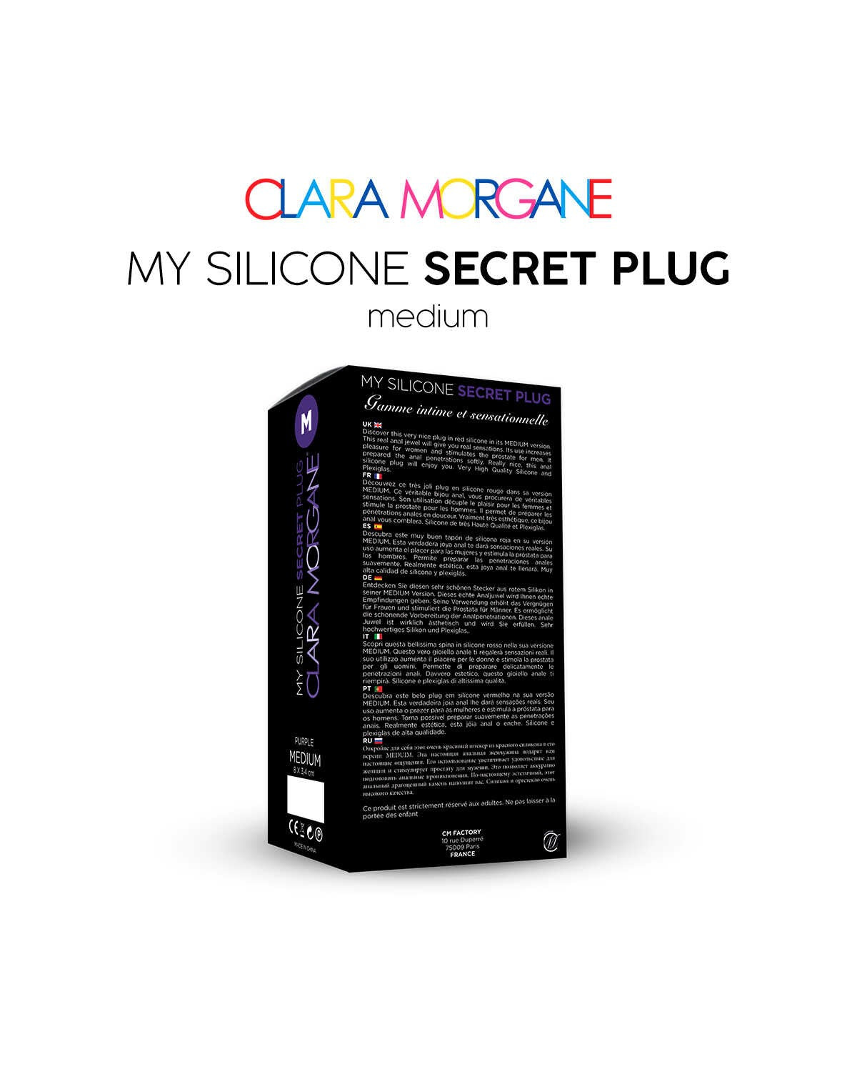 My Silicone Secret Plug – Purple – Clara Morgane – vue 3