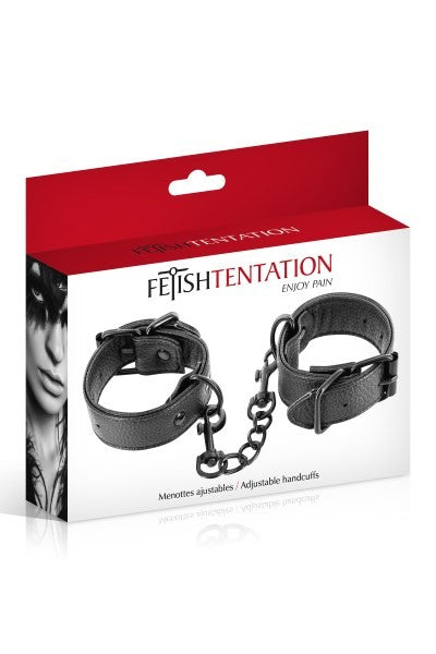 Menottes simili cuir ajustables Fetish Tentation – Fetish Tentation – vue 2