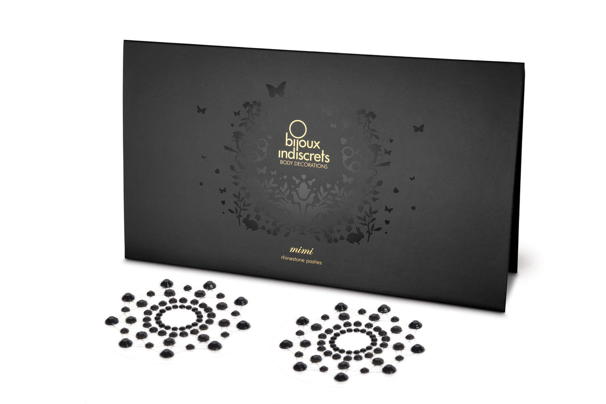 Mimi – Bijoux de seins Strass – Noir – Bijoux Indiscrets – vue 1