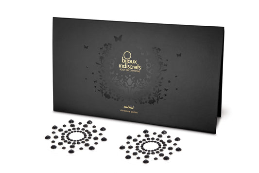 Mimi – Bijoux de seins Strass – Noir – Bijoux Indiscrets – vue 1