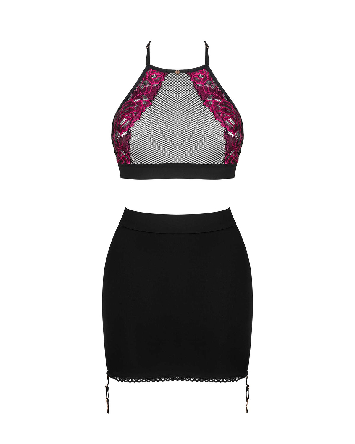 Rosenty ensemble Top et Jupe – Noir – Obsessive – vue 7