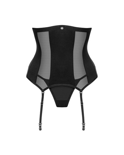 Chic Amoria corset et string – Noir – Obsessive – vue 7