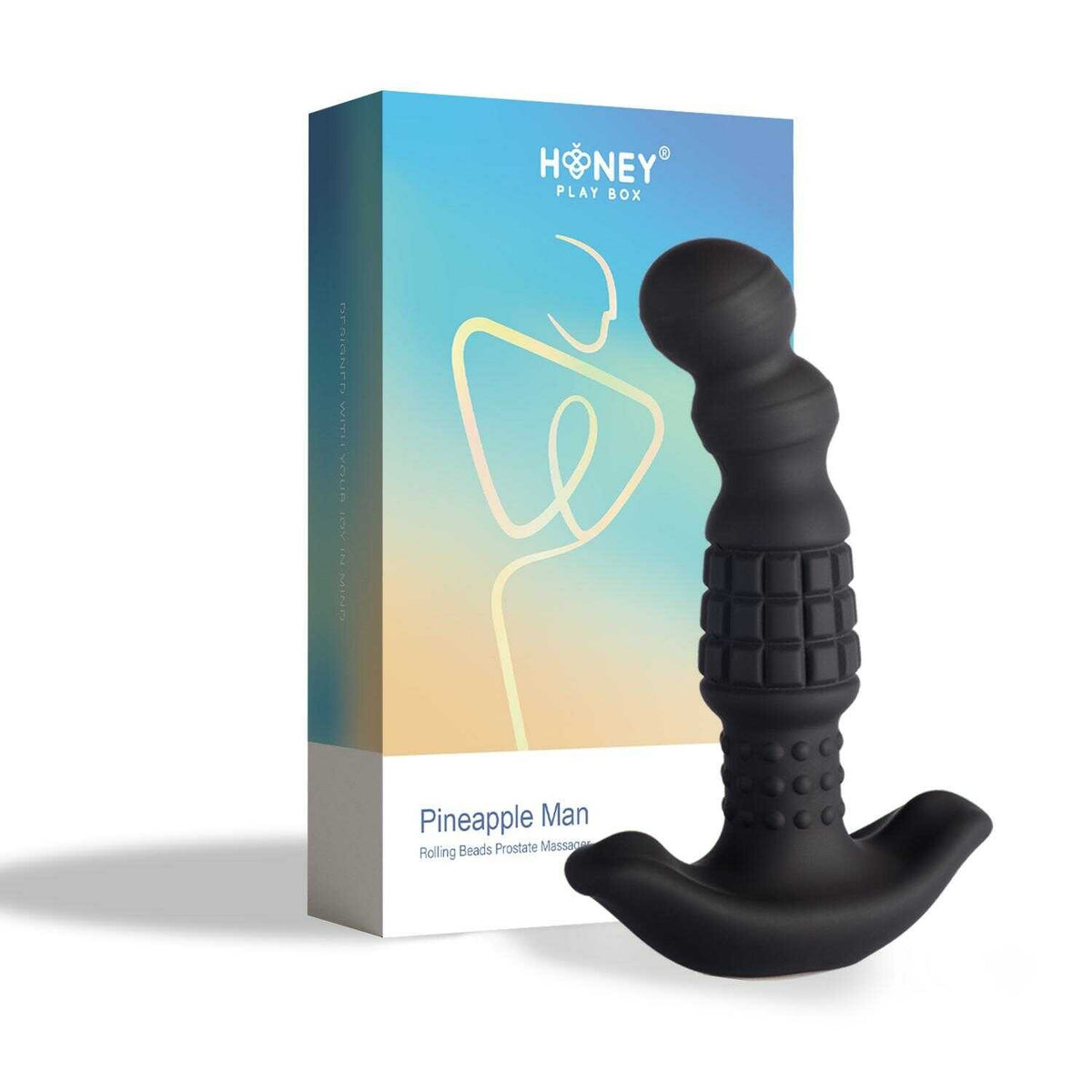 Pineapple Man – Masseur prostatique vibrant à billes roulantes – Noir – Honey Play box – vue 1