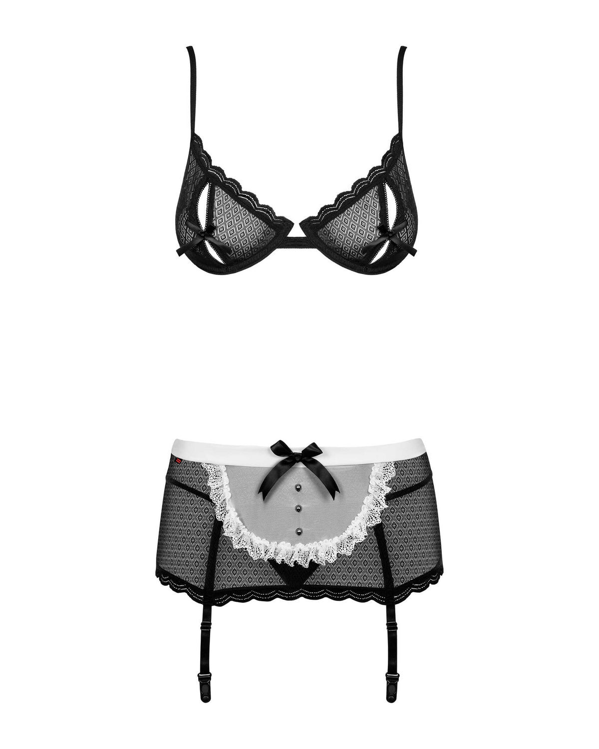 Maidme Costume – Noir et blanc – Obsessive – vue 5
