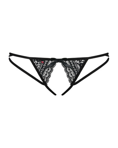 Picantina String ouvert – Noir – Obsessive – vue 4