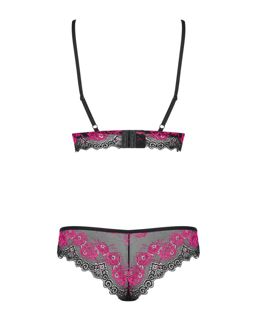 Tulia Ensemble 2 pcs – Noir et Fuchsia – Obsessive – vue 5