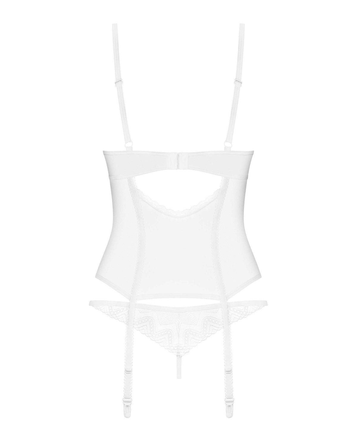 Alissium corset et string – Blancs – Obsessive – vue 7