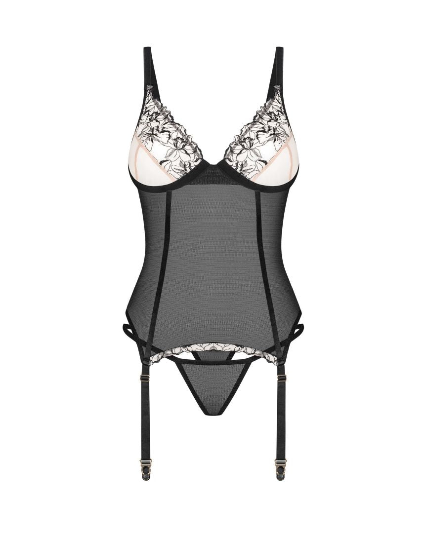 Vila blanes corset et string – Noirs – Obsessive – vue 3