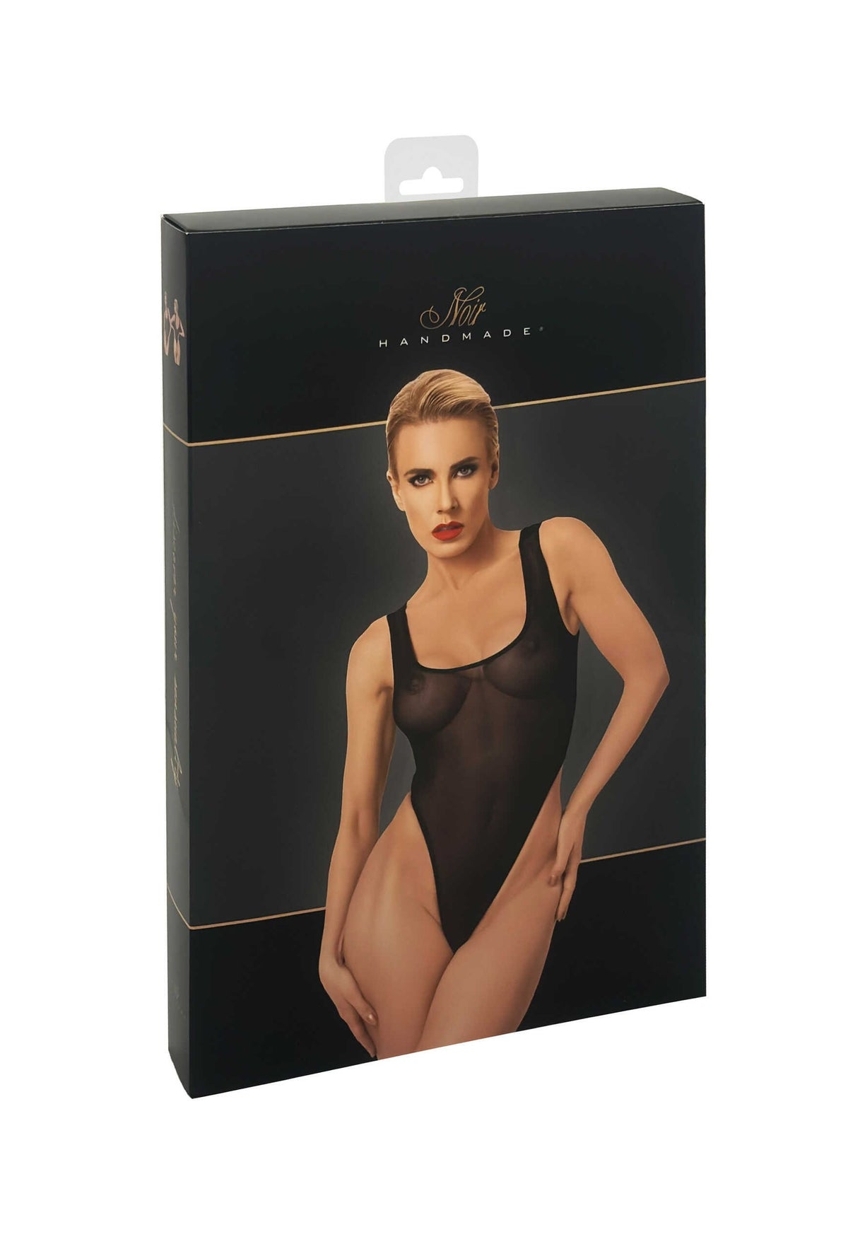 F322 Paparazzi body en maille élastique – Noir Handmade – vue 10