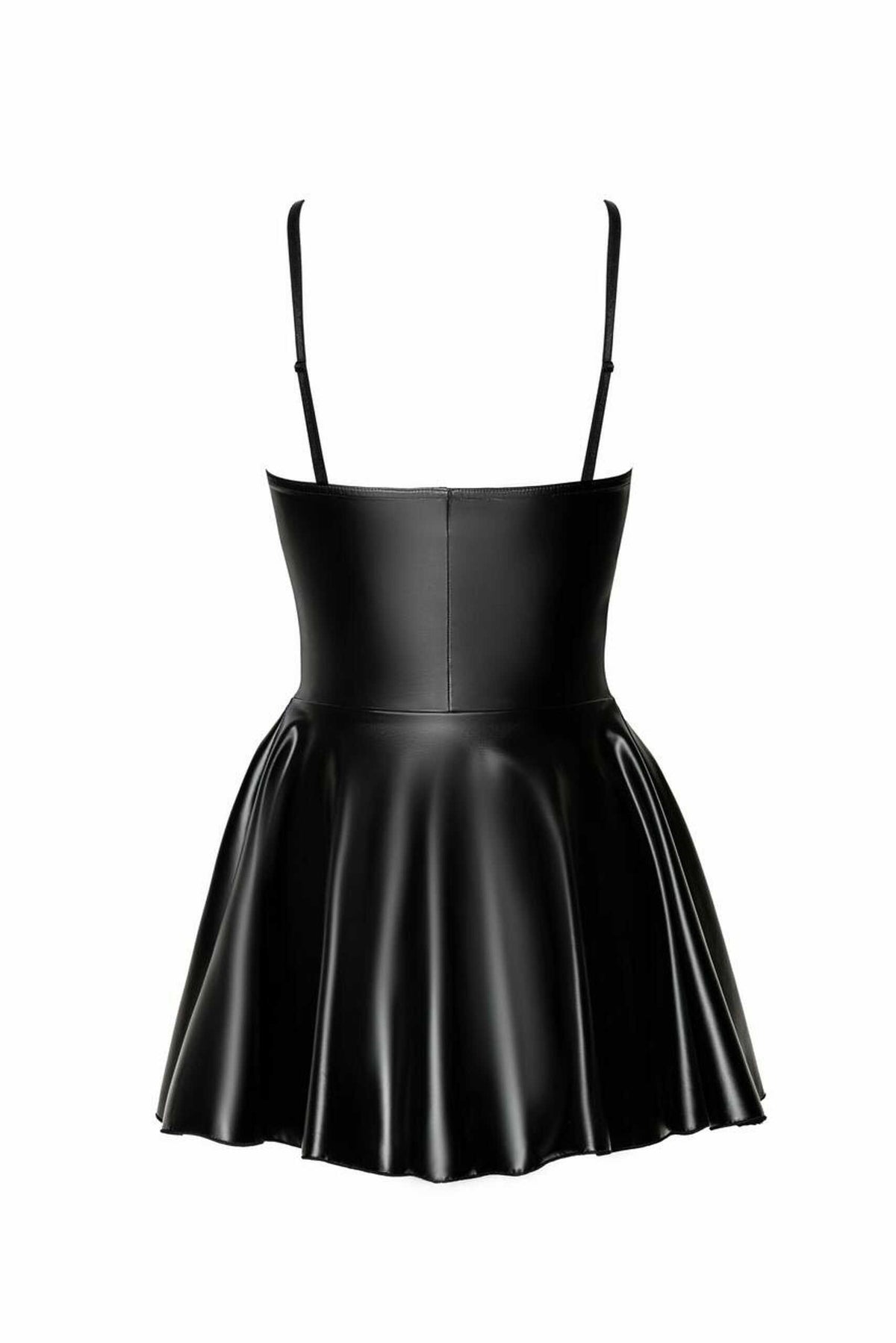 Mini robe corset wetlook F308 Dreamer Noir Handmade – vue produit 6