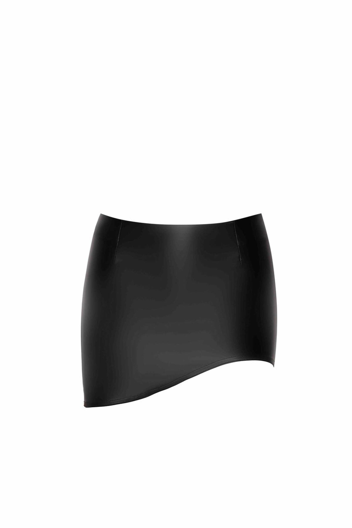 F305 Legacy Mini jupe wetlook – Noir Handmade – vue 4
