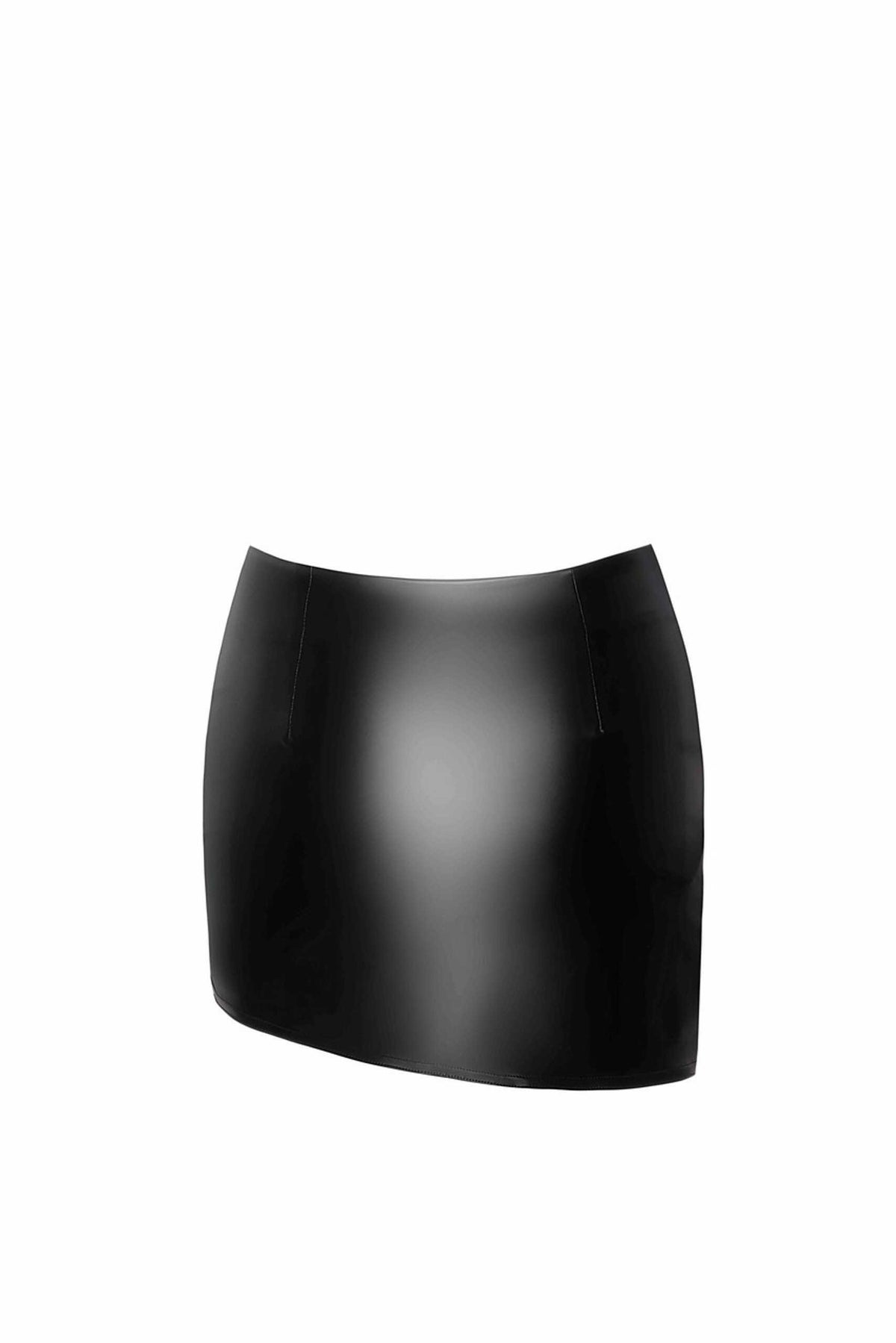 F305 Legacy Mini jupe wetlook – Noir Handmade – vue 5