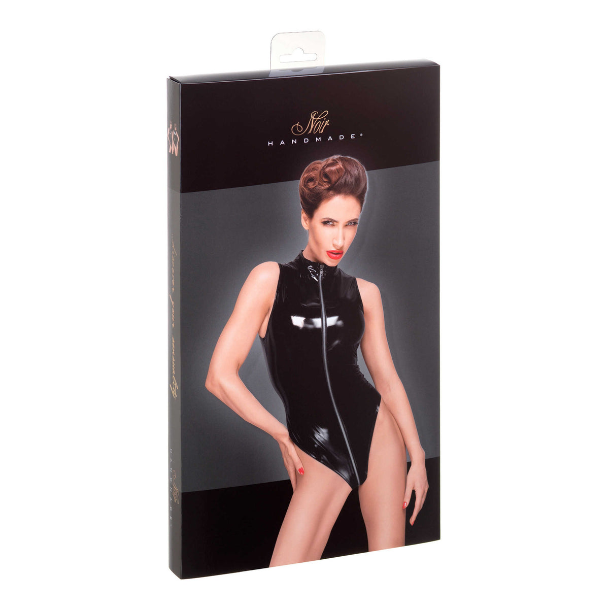 Body PVC noir F191 zippé 3 voies Noir Handmade – vue produit 4